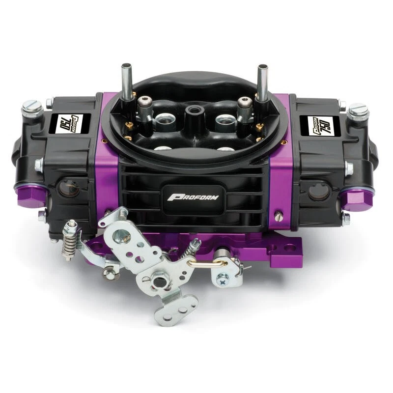 Proform Carburetor 67302; Black Race 750cfm 4bbl Mech Sec, No Choke Black/Purple - Image 3 of 4