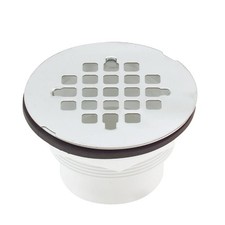 Jones Stephens 2 In. PVC Solvent Weld Shower Drain with 4-1/4 In. Stainless
