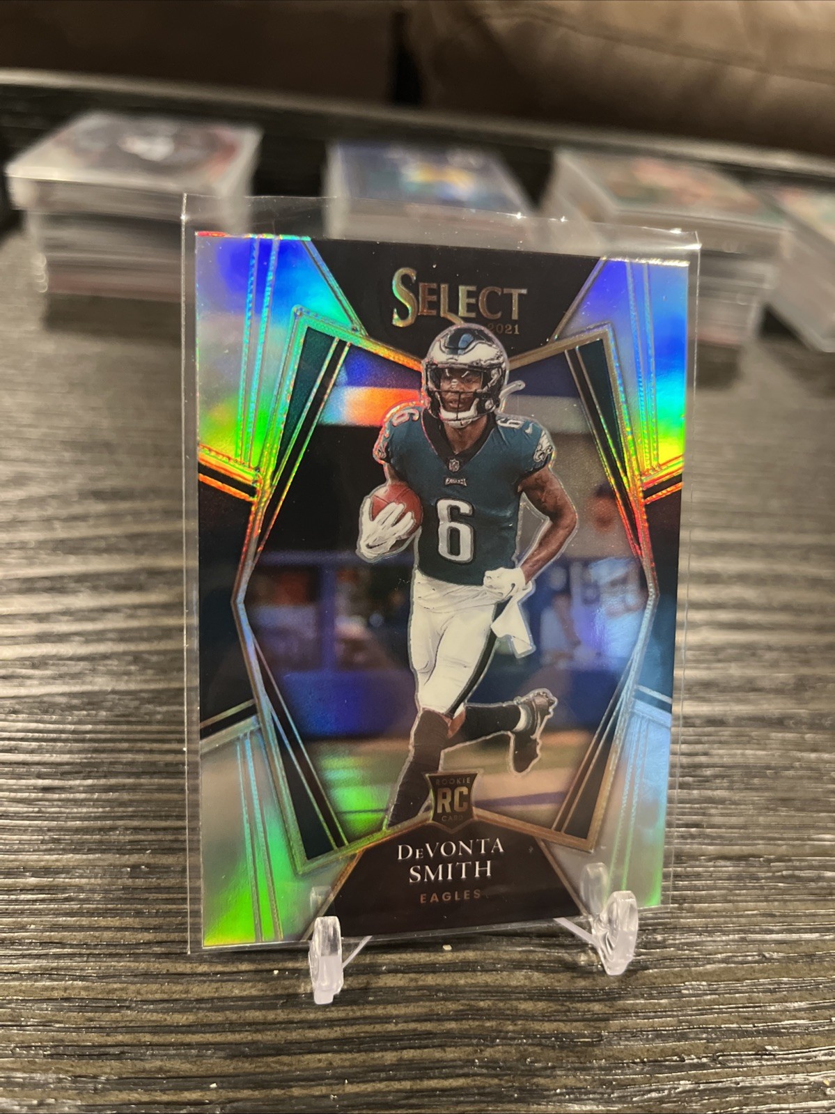 Devonta Smith 2021 Select Premier Silver Prizm Rookie RC Eagles C81