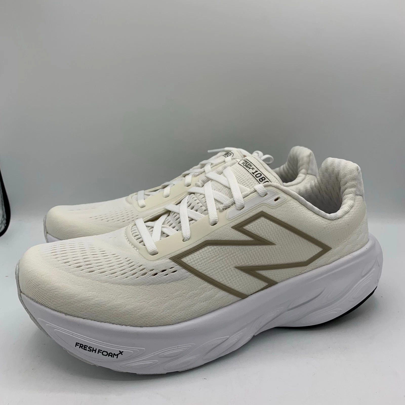 New Balance Fresh Foam X 1080v14 Shoes Womens Size 9.5 White Gold Sneakers