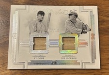 2021 Panini Flawless #DLM-CJ  Medal Bat Relic Ty Cobb Shoeless Joe Jackson /10