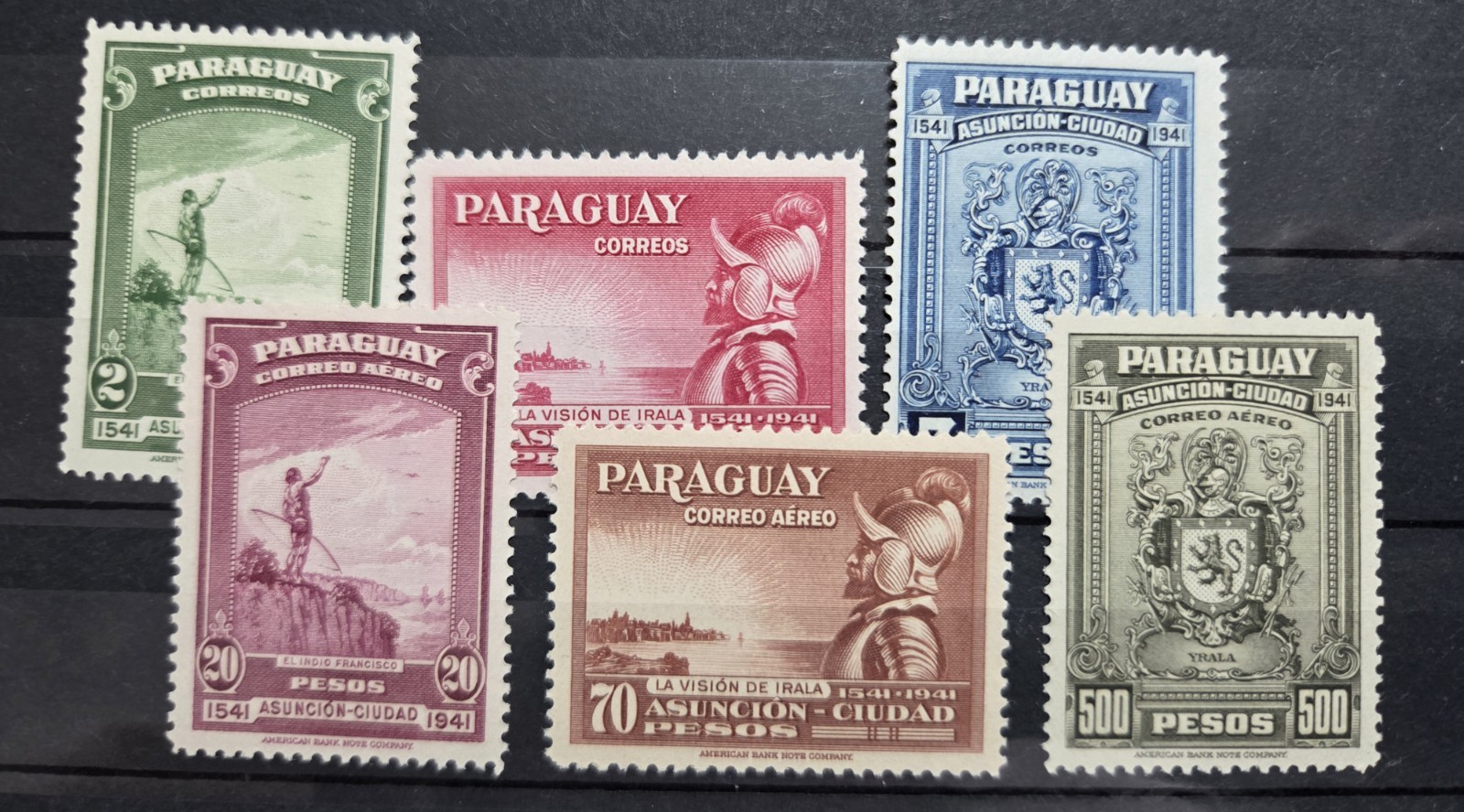 1942 Paraguay 400th Anniversary Of Founding ASUNCION MNH Complete Set