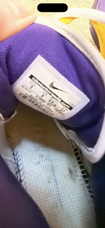 Size 9 - Nike Air Max Uptempo Los Angeles Lakers - Image 4 of 4