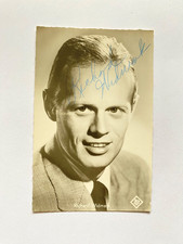 Richard Widmark Autogramm original signierte Vitage Autogrammkarte