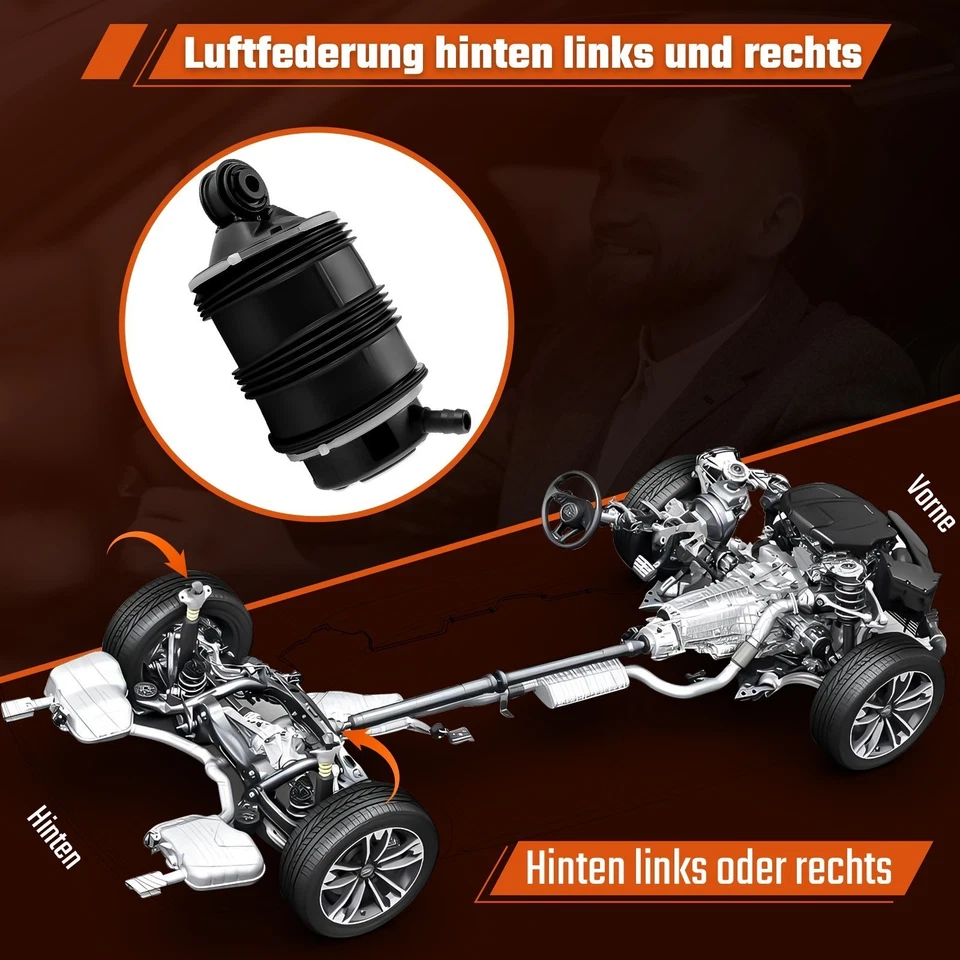 2x Luftfederung 3 Pins für Mercedes E Klasse W211 S211 Luftfeder 2113200725 L+R - Bild 3 von 4