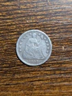1857 P Seated Liberty Half Dime 90% Silver - Circulated