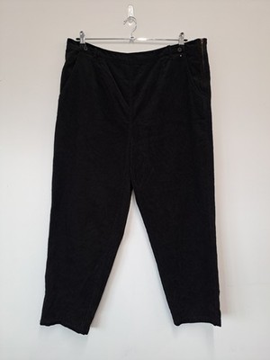 Seasalt Porfell Trousers Size UK 20 Black Jumbo Cord Straight Leg W40 L28