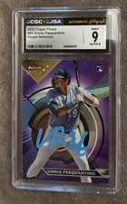 2023 Topps Finest #65 Vinnie Pasquantino RC CGC 9 Auto 9 Signed 198/250 Purple