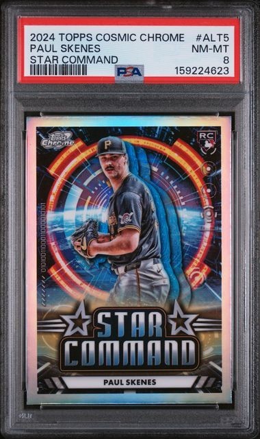 2024 Topps Cosmic Chrome Paul Skenes Star Command RC PSA NM MT 8 #ALT5