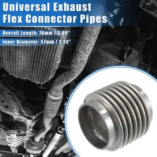 Universal 57x76mm 2.24"x2.99" Car Exhaust Flex Connector Pipes Bellows Pack of 1