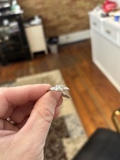 Vintage 14k White Gold Diamond Engagement Ring