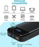 Powerbank 27000Mah 22,5W USB C Schnellaufladend Mit LED Display 3 AusgäNgen