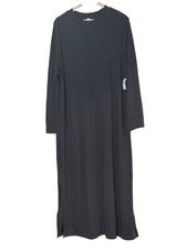 Old Navy NWT Rib Knit Long Sleeve Shift Maxi Dress 2X Panther Gray Minimalist