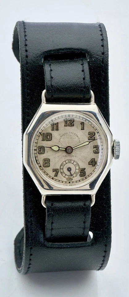 Rolex Unicorn ‘Northern Goldsmiths’ Silver ‘1927’ Gents Vintage Octagonal Watch - Image 3 of 4