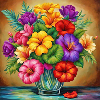 Blumen Diamond Art Erwachsene Set, DIY Wohndekoration 30X30Cm