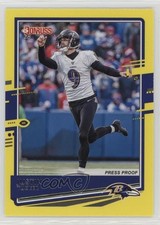 2020 Panini Donruss Dollar Tree Press Proof Yellow Justin Tucker #37 00em
