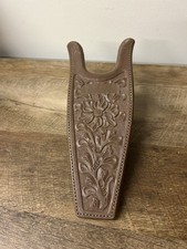 Vintage Boot Jack Molded Resin Faux Tooled Western Floral Cowboy Rancher