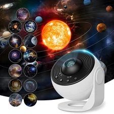Galaxy Projector Pro for Bedroom, 13 in 1 Planetarium Star Projector with Solar 