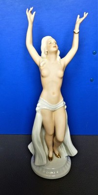 Porzellan figur Akt Tänzerin Schaubach Kunst      