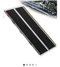 VNN Portable Wheelchair Ramp 6FT, Seamless Non-Slip Aluminum Ramps for...