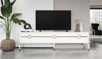 Sideboard Rtv Lowboard Tv StäNder Holz Schrank Tisch Wohnzimmer Weiß