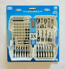 🔥HART 68-Piece Impact Driver Bit Set with Storage Case, Torsion Zone