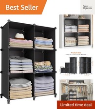 Sturdy 6-Cube Organizer for Bedroom & Kids Room - Easy Assembly & Modern Design