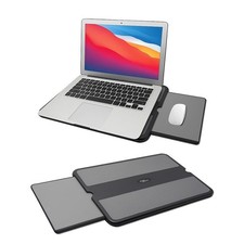 Portable Laptop Lap Desk with Retractable Mouse Tray - Stable Bed Sofa Surface