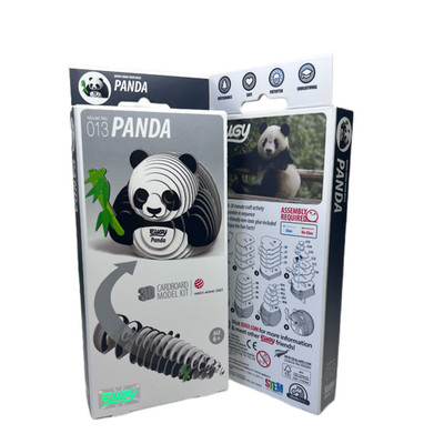 Eugy Panda 3D Cardboard Model Kit New 013 Age 6+ Wild Animals Educational