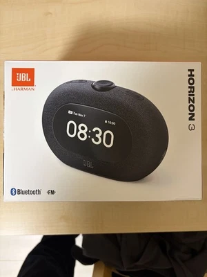 JBL Horizon 3 Bluetooth Speaker Réveil Radio FM USB-C Noir Neuf - Photo 1/4