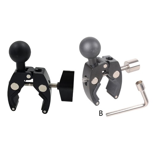 25mm Aluminium Kugelkopf Halterung Klemme für Motorrad Bike 15-55mm Rail Rod Clamp - Bild 1 von 10