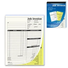 Best 50 Sets Work Order Forms 2-Part Carbonless Job Invoice Forms with Snap-Off