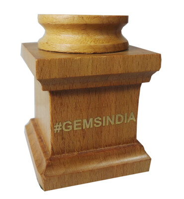 5Pc Natural Wood Tower Pedestal For Crystal Sphere Ball Egg Holder Display Stand