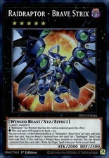 Yu-Gi-Oh! Raidraptor - Brave Strix 1st Ed. PHNI-EN046 Super Rare NM/LP x1