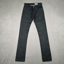 Gustin Jeans Mens 29x34 Black Selvedge Denim Casual Preppy Red Line Made in USA