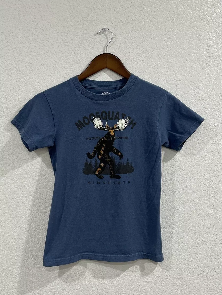 Duck Company Moosquatch Shirt Youth Medium Blue Minnesota Graphic