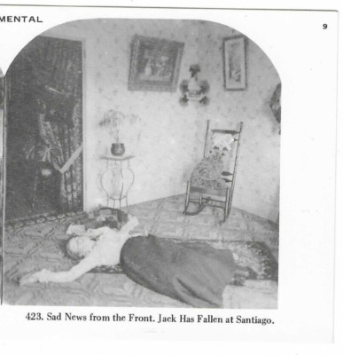 Sad News From The Front, Jack Fallen At Santiago,  1978 Reproduction Stereoview
