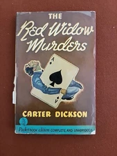 THE RED WIDOW MURDERS Carter Dickson 1942 Pocket Books #86 ACE OF SPADES Cover!