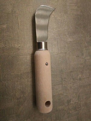 Wood Handled Tool - Hook Shaped