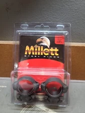 NEW MILLETT Angle-Loc 30MM LOW MATTE STEEL Scope Rings WEAVER STYLE  #AL00716