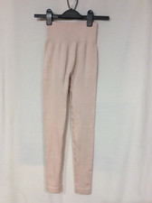 Pink Stretch Ribbed Leggings - Size M
