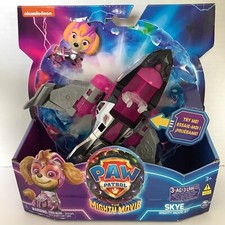 New Paw Patrol The Mighty Movie Skye Jet with Figure Lights  Sound