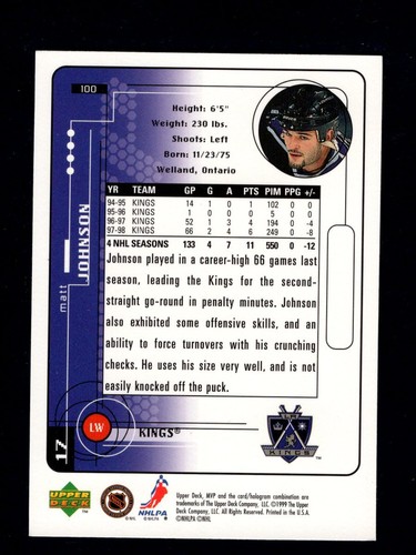 1998-99 Upper Deck MVP Base Hockey Cards You Pick Only $1 Each - Picture 165 of 363