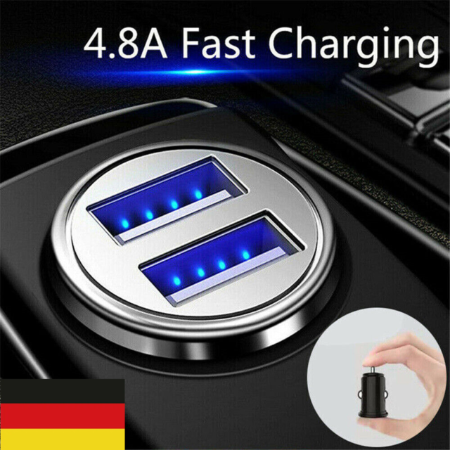 Cigarette Lighter 2 USB Charger Car Car Truck Charging Adapter Cell Phone Charging Plug DE-