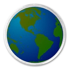 Earth Globe Planet 3" Iron-On Sew Patch World Nature Eco Environmental Geography