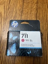 HP 711 Magenta DesignJet Ink Cartridge, CZ131A Damaged Box NEW
