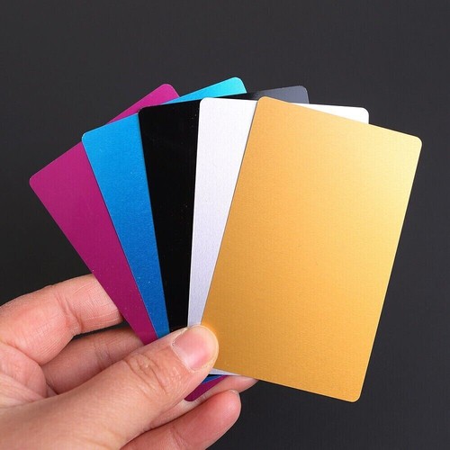 100pcs Pink Metal business cards blanks Laser mark engraveable Aluminum alloy - Picture 10 of 12