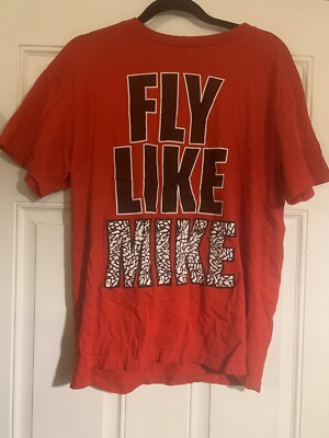 Fly Like Mike Men’s Large Red T-Shirt, Monkeys Brand, Michael Jordan, NBA 