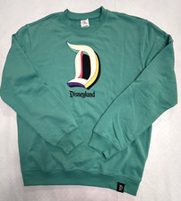 Disney Parks Disneyland Resort D Logo Adult Pullover Green Sweatshirt M