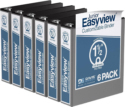 Easyview Premium, 1.5-Inch Mini Binder, 8.5''X5.5'', 3-Ring Binders for School, Of